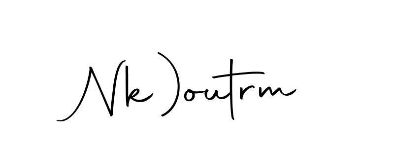 Make a beautiful signature design for name Nk)outrm. Use this online signature maker to create a handwritten signature for free. Nk)outrm signature style 10 images and pictures png