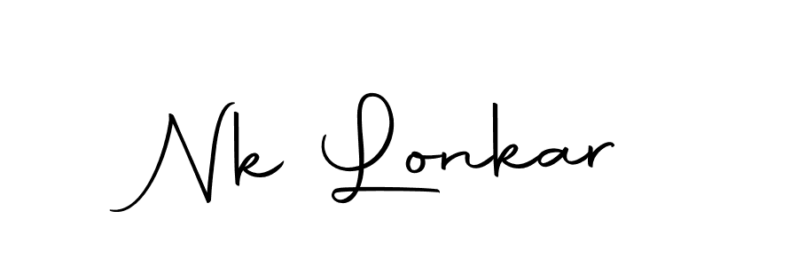 You should practise on your own different ways (Autography-DOLnW) to write your name (Nk Lonkar) in signature. don't let someone else do it for you. Nk Lonkar signature style 10 images and pictures png