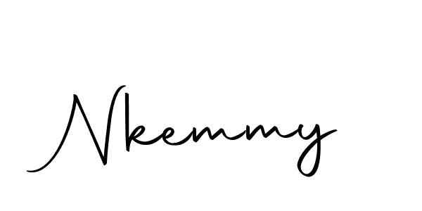 Design your own signature with our free online signature maker. With this signature software, you can create a handwritten (Autography-DOLnW) signature for name Nkemmy. Nkemmy signature style 10 images and pictures png