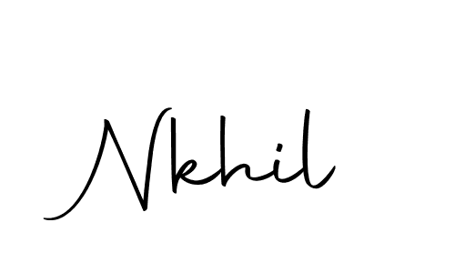 How to make Nkhil signature? Autography-DOLnW is a professional autograph style. Create handwritten signature for Nkhil name. Nkhil signature style 10 images and pictures png