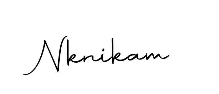 Create a beautiful signature design for name Nknikam. With this signature (Autography-DOLnW) fonts, you can make a handwritten signature for free. Nknikam signature style 10 images and pictures png