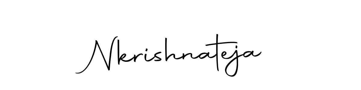 The best way (Autography-DOLnW) to make a short signature is to pick only two or three words in your name. The name Nkrishnateja include a total of six letters. For converting this name. Nkrishnateja signature style 10 images and pictures png
