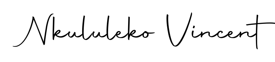 A modern signature idea for name Nkululeko Vincent using Autography-DOLnW font. Clean strokes and elegant curves make it stand out instantly. Nkululeko Vincent signature style 10 images and pictures png