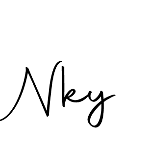 Similarly Autography-DOLnW is the best handwritten signature design. Signature creator online .You can use it as an online autograph creator for name Nky. Nky signature style 10 images and pictures png