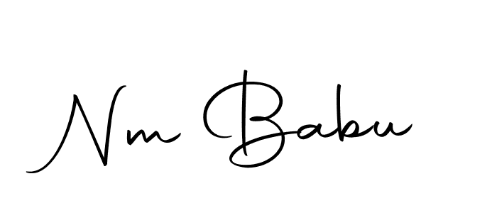 Make a short Nm Babu signature style. Manage your documents anywhere anytime using Autography-DOLnW. Create and add eSignatures, submit forms, share and send files easily. Nm Babu signature style 10 images and pictures png