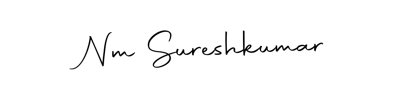 Create a beautiful signature design for name Nm Sureshkumar. With this signature (Autography-DOLnW) fonts, you can make a handwritten signature for free. Nm Sureshkumar signature style 10 images and pictures png
