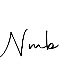 How to make Nmb signature? Autography-DOLnW is a professional autograph style. Create handwritten signature for Nmb name. Nmb signature style 10 images and pictures png