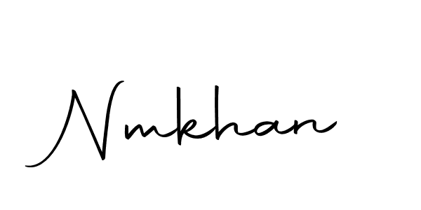 Create a beautiful signature design for name Nmkhan. With this signature (Autography-DOLnW) fonts, you can make a handwritten signature for free. Nmkhan signature style 10 images and pictures png