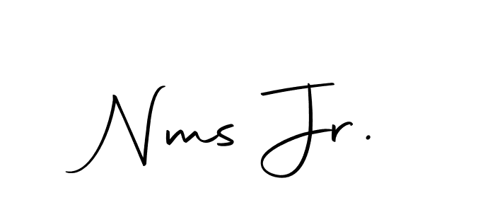 How to make Nms Jr. name signature. Use Autography-DOLnW style for creating short signs online. This is the latest handwritten sign. Nms Jr. signature style 10 images and pictures png