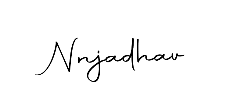 if you are searching for the best signature style for your name Nnjadhav. so please give up your signature search. here we have designed multiple signature styles  using Autography-DOLnW. Nnjadhav signature style 10 images and pictures png