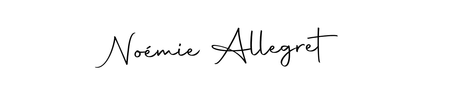 Create a beautiful signature design for name Noémie Allegret. With this signature (Autography-DOLnW) fonts, you can make a handwritten signature for free. Noémie Allegret signature style 10 images and pictures png