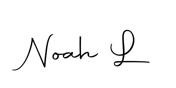 How to make Noah L name signature. Use Autography-DOLnW style for creating short signs online. This is the latest handwritten sign. Noah L signature style 10 images and pictures png