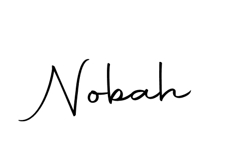 Design your own signature with our free online signature maker. With this signature software, you can create a handwritten (Autography-DOLnW) signature for name Nobah. Nobah signature style 10 images and pictures png