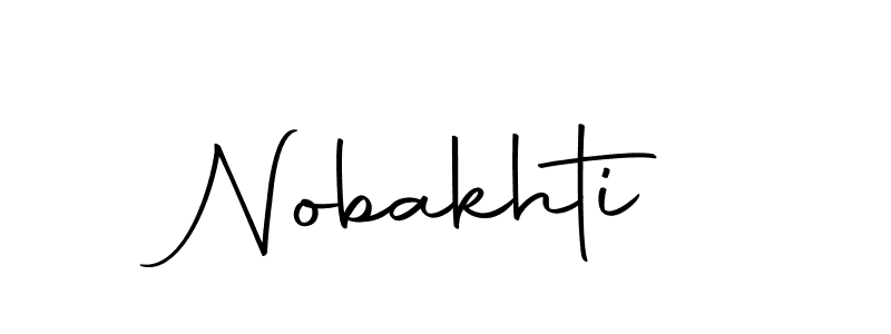 Use a signature maker to create a handwritten signature online. With this signature software, you can design (Autography-DOLnW) your own signature for name Nobakhti. Nobakhti signature style 10 images and pictures png