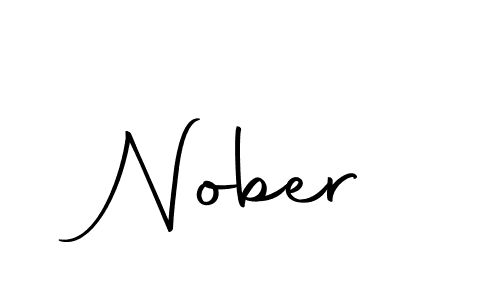 Use a signature maker to create a handwritten signature online. With this signature software, you can design (Autography-DOLnW) your own signature for name Nober. Nober signature style 10 images and pictures png
