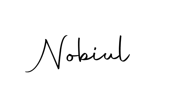 Use a signature maker to create a handwritten signature online. With this signature software, you can design (Autography-DOLnW) your own signature for name Nobiul. Nobiul signature style 10 images and pictures png