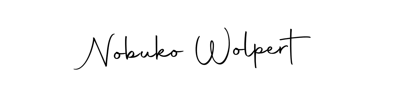 Create a beautiful signature design for name Nobuko Wolpert. With this signature (Autography-DOLnW) fonts, you can make a handwritten signature for free. Nobuko Wolpert signature style 10 images and pictures png