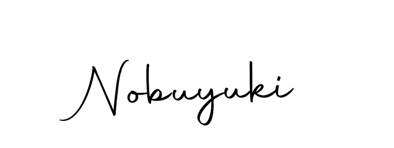 Make a beautiful signature design for name Nobuyuki. With this signature (Autography-DOLnW) style, you can create a handwritten signature for free. Nobuyuki signature style 10 images and pictures png