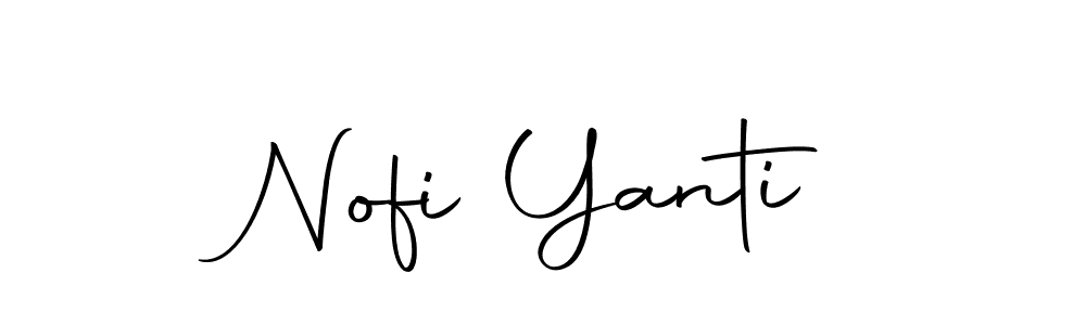 How to make Nofi Yanti name signature. Use Autography-DOLnW style for creating short signs online. This is the latest handwritten sign. Nofi Yanti signature style 10 images and pictures png