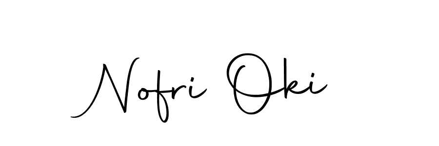 How to make Nofri Oki name signature. Use Autography-DOLnW style for creating short signs online. This is the latest handwritten sign. Nofri Oki signature style 10 images and pictures png