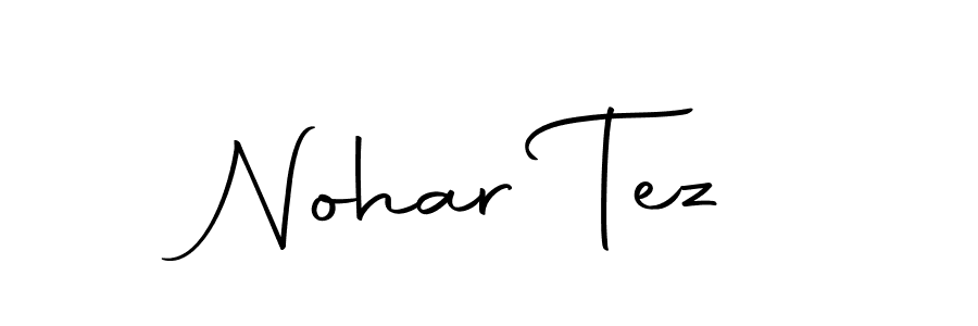 How to make Nohar Tez name signature. Use Autography-DOLnW style for creating short signs online. This is the latest handwritten sign. Nohar Tez signature style 10 images and pictures png