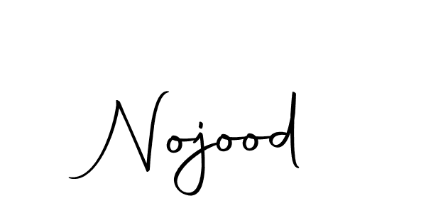 Design your own signature with our free online signature maker. With this signature software, you can create a handwritten (Autography-DOLnW) signature for name Nojood. Nojood signature style 10 images and pictures png