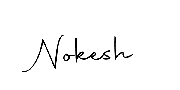 You can use this online signature creator to create a handwritten signature for the name Nokesh. This is the best online autograph maker. Nokesh signature style 10 images and pictures png