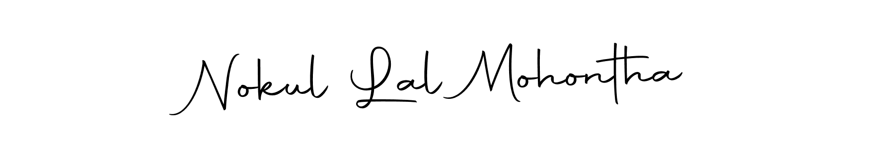 You should practise on your own different ways (Autography-DOLnW) to write your name (Nokul Lal Mohontha) in signature. don't let someone else do it for you. Nokul Lal Mohontha signature style 10 images and pictures png