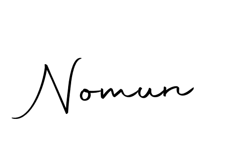 Use a signature maker to create a handwritten signature online. With this signature software, you can design (Autography-DOLnW) your own signature for name Nomun. Nomun signature style 10 images and pictures png