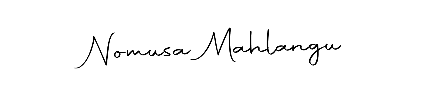 Use a signature maker to create a handwritten signature online. With this signature software, you can design (Autography-DOLnW) your own signature for name Nomusa Mahlangu. Nomusa Mahlangu signature style 10 images and pictures png