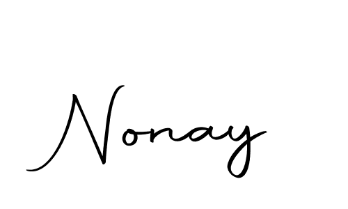 How to make Nonay name signature. Use Autography-DOLnW style for creating short signs online. This is the latest handwritten sign. Nonay signature style 10 images and pictures png