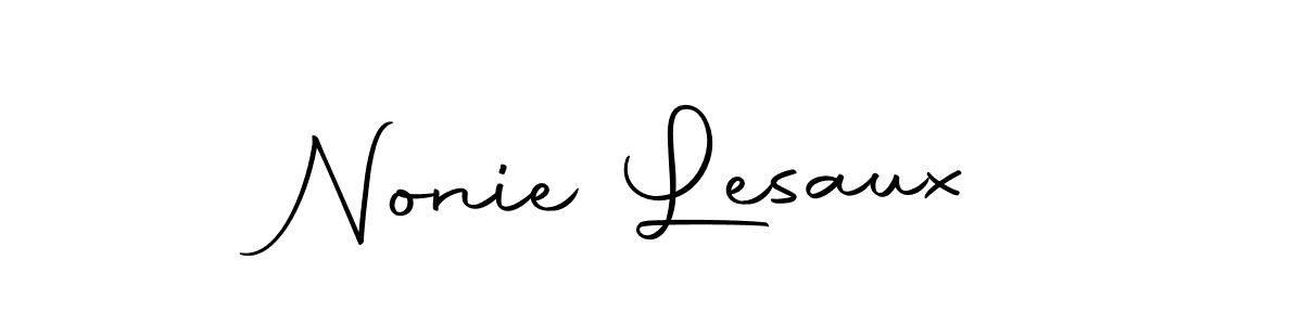 Make a beautiful signature design for name Nonie Lesaux. With this signature (Autography-DOLnW) style, you can create a handwritten signature for free. Nonie Lesaux signature style 10 images and pictures png