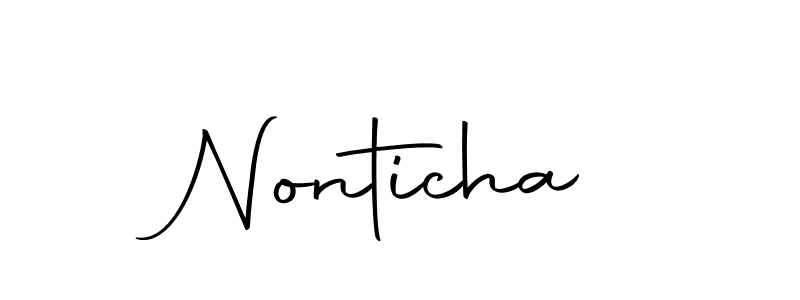 Use a signature maker to create a handwritten signature online. With this signature software, you can design (Autography-DOLnW) your own signature for name Nonticha. Nonticha signature style 10 images and pictures png