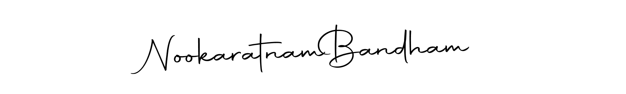 You can use this online signature creator to create a handwritten signature for the name Nookaratnam  Bandham. This is the best online autograph maker. Nookaratnam  Bandham signature style 10 images and pictures png