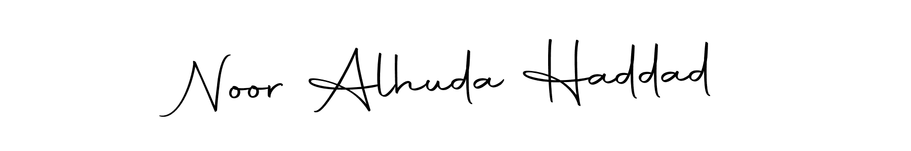 if you are searching for the best signature style for your name Noor Alhuda Haddad. so please give up your signature search. here we have designed multiple signature styles  using Autography-DOLnW. Noor Alhuda Haddad signature style 10 images and pictures png