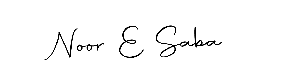 Use a signature maker to create a handwritten signature online. With this signature software, you can design (Autography-DOLnW) your own signature for name Noor E Saba. Noor E Saba signature style 10 images and pictures png