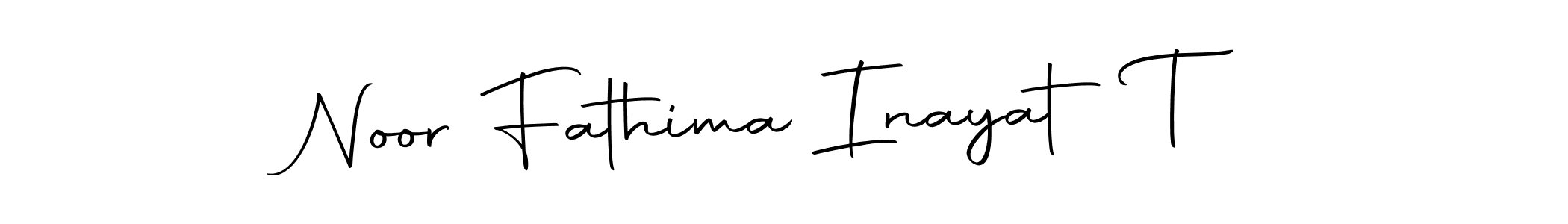 How to make Noor Fathima Inayat T name signature. Use Autography-DOLnW style for creating short signs online. This is the latest handwritten sign. Noor Fathima Inayat T signature style 10 images and pictures png