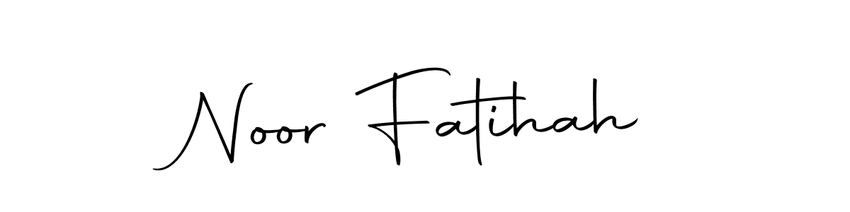 You should practise on your own different ways (Autography-DOLnW) to write your name (Noor Fatihah) in signature. don't let someone else do it for you. Noor Fatihah signature style 10 images and pictures png