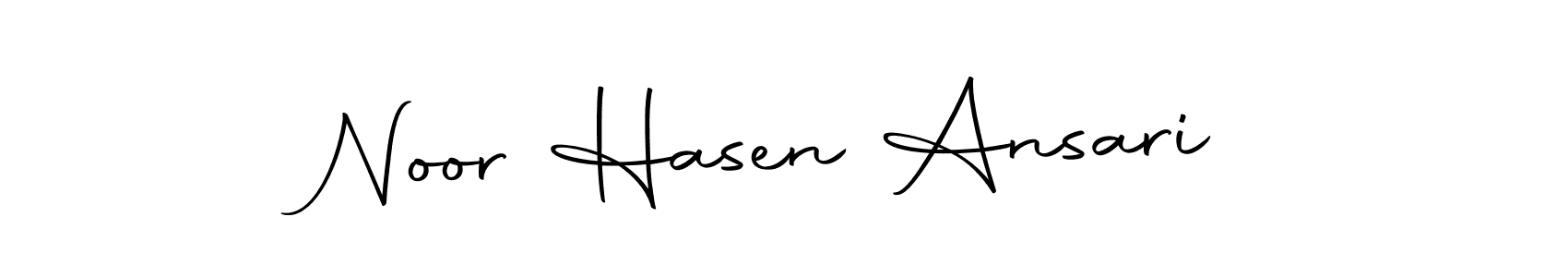 How to make Noor Hasen Ansari name signature. Use Autography-DOLnW style for creating short signs online. This is the latest handwritten sign. Noor Hasen Ansari signature style 10 images and pictures png