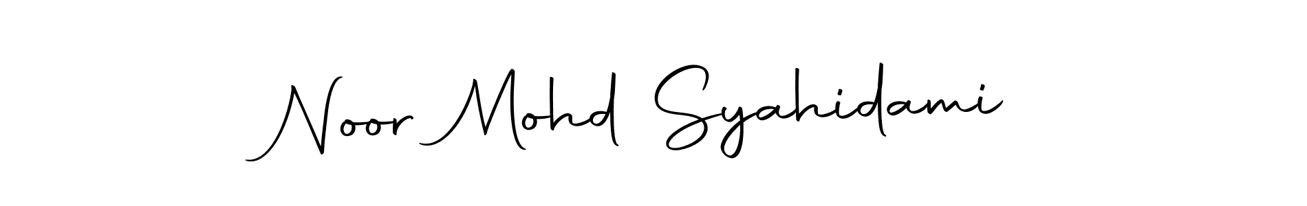 Make a beautiful signature design for name Noor Mohd Syahidami. With this signature (Autography-DOLnW) style, you can create a handwritten signature for free. Noor Mohd Syahidami signature style 10 images and pictures png