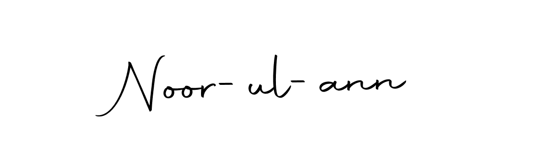 How to make Noor-ul-ann name signature. Use Autography-DOLnW style for creating short signs online. This is the latest handwritten sign. Noor-ul-ann signature style 10 images and pictures png