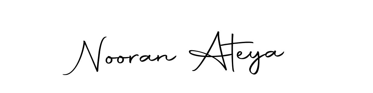 Also we have Nooran Ateya name is the best signature style. Create professional handwritten signature collection using Autography-DOLnW autograph style. Nooran Ateya signature style 10 images and pictures png