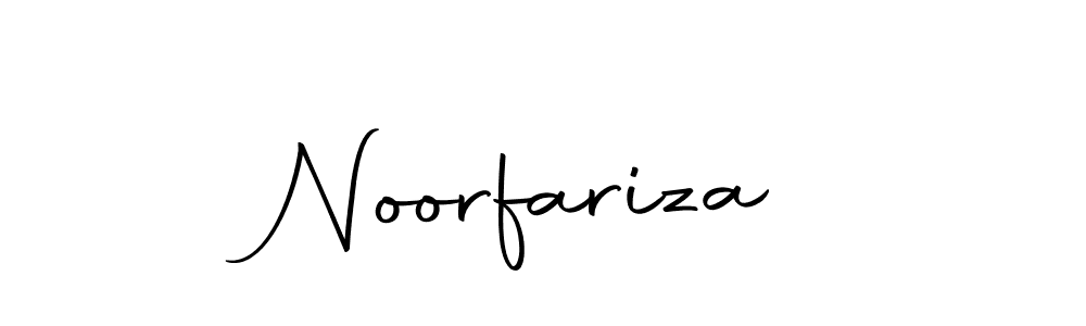 Design your own signature with our free online signature maker. With this signature software, you can create a handwritten (Autography-DOLnW) signature for name Noorfariza. Noorfariza signature style 10 images and pictures png