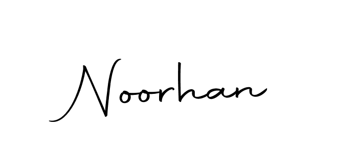 Design your own signature with our free online signature maker. With this signature software, you can create a handwritten (Autography-DOLnW) signature for name Noorhan. Noorhan signature style 10 images and pictures png