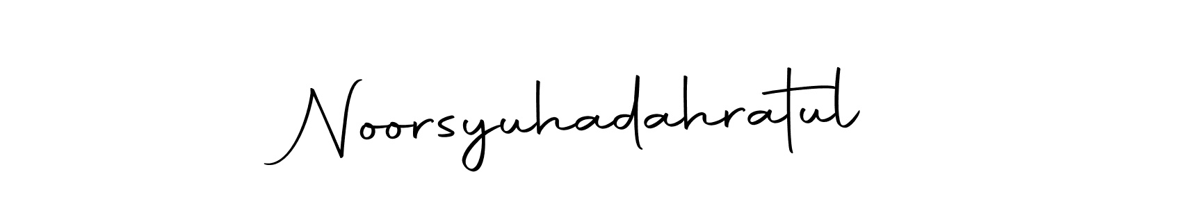 The best way (Autography-DOLnW) to make a short signature is to pick only two or three words in your name. The name Noorsyuhadahratul include a total of six letters. For converting this name. Noorsyuhadahratul signature style 10 images and pictures png