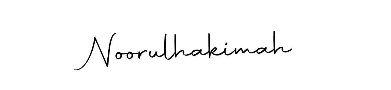 Design your own signature with our free online signature maker. With this signature software, you can create a handwritten (Autography-DOLnW) signature for name Noorulhakimah. Noorulhakimah signature style 10 images and pictures png