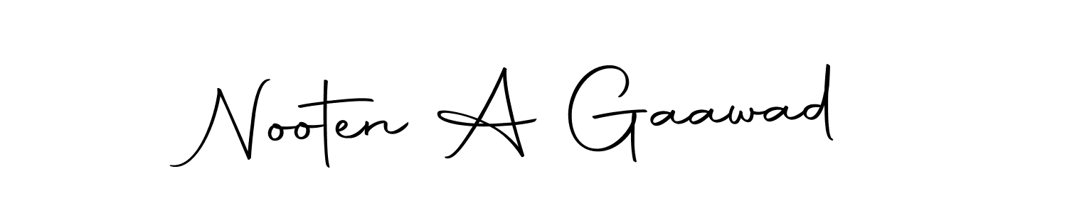 Use a signature maker to create a handwritten signature online. With this signature software, you can design (Autography-DOLnW) your own signature for name Nooten A Gaawad. Nooten A Gaawad signature style 10 images and pictures png