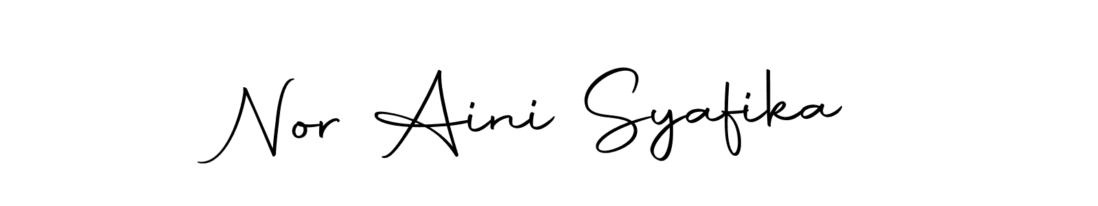 Make a beautiful signature design for name Nor Aini Syafika. Use this online signature maker to create a handwritten signature for free. Nor Aini Syafika signature style 10 images and pictures png