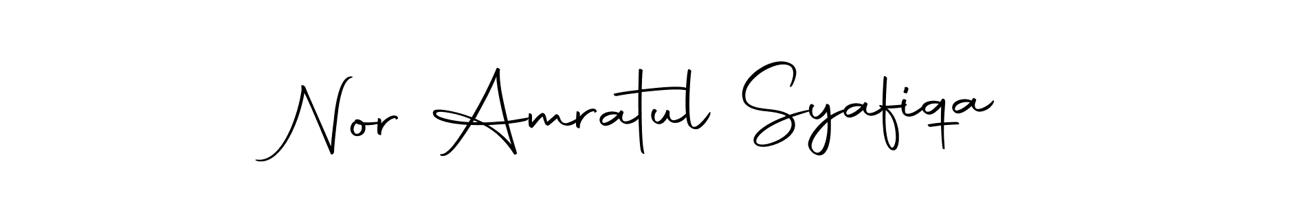 Design your own signature with our free online signature maker. With this signature software, you can create a handwritten (Autography-DOLnW) signature for name Nor Amratul Syafiqa. Nor Amratul Syafiqa signature style 10 images and pictures png