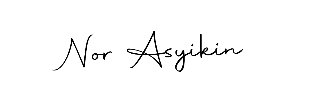 Create a beautiful signature design for name Nor Asyikin. With this signature (Autography-DOLnW) fonts, you can make a handwritten signature for free. Nor Asyikin signature style 10 images and pictures png